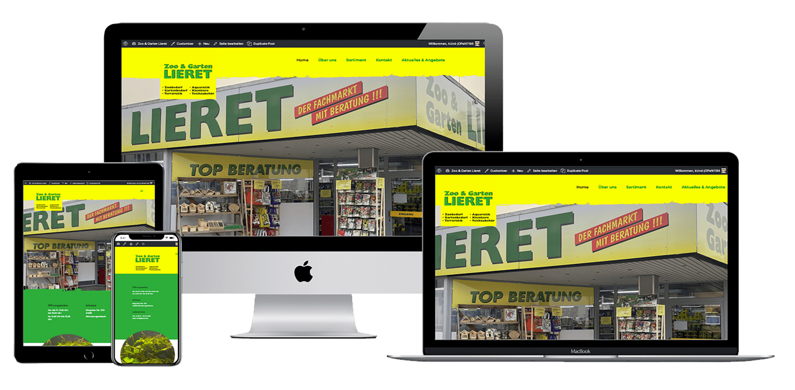 Zoo und Garten Lieret Webdesign